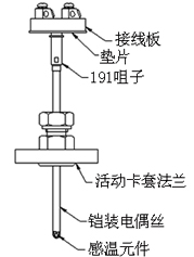 可动卡套法兰式铠装热电阻型号规格